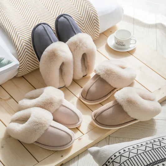 2025Winter Warm Home Fur Slippers Women - Temo