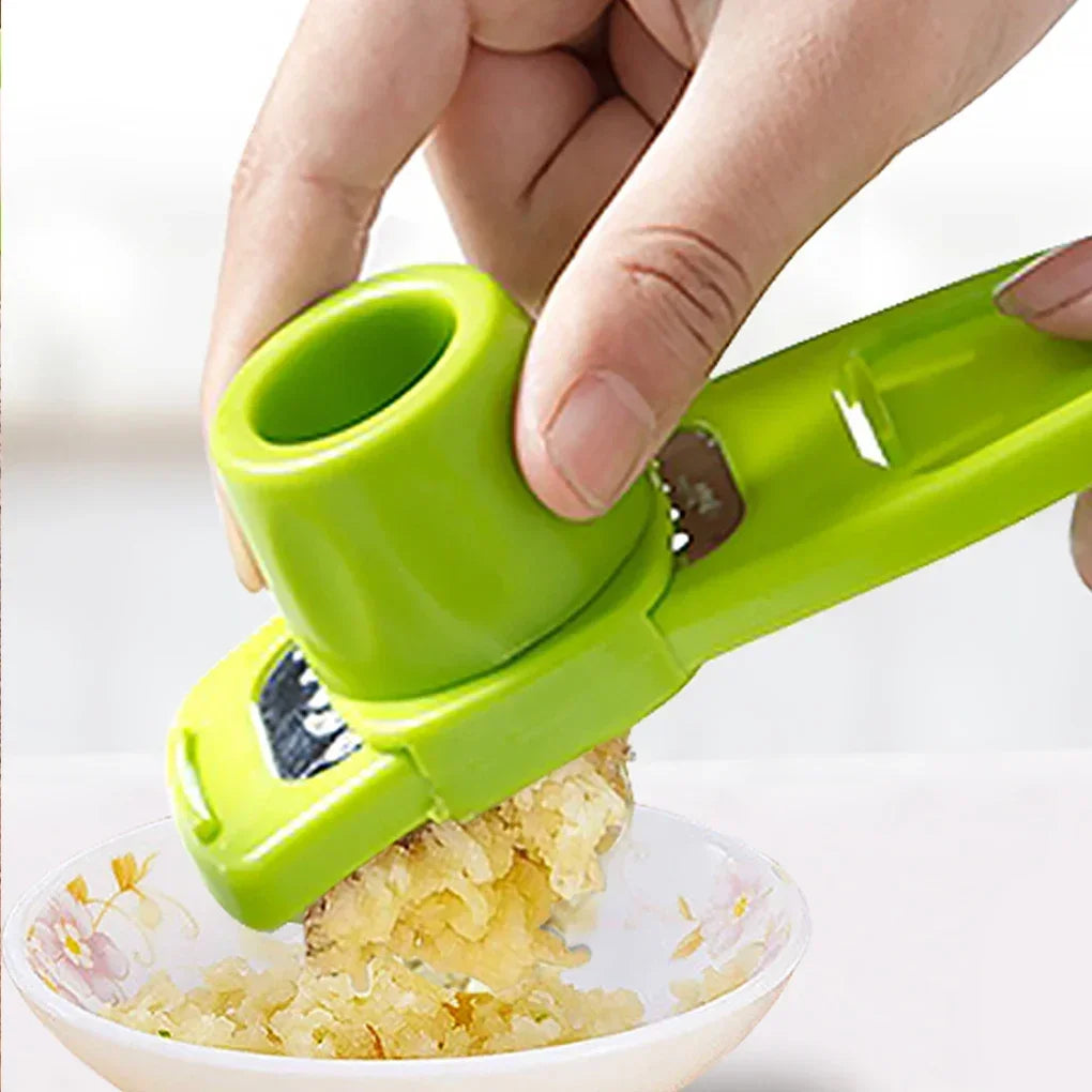 1PCS Multi-Functional Garlic Crusher & Peeler – Manual Ginger Grater - Temo