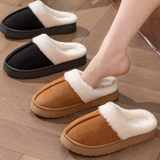 "Lucyever Fluffy Winter Slippers – Warm Plush Slides for Women" - Temo