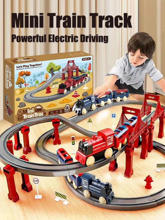 Electric Rail Train Set – Educational Toy for Boys, Track Model Gift - Temo