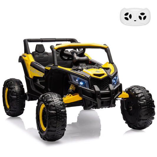 24V Ride On UTV Car, Battery Powered Kids Car, Electric Off-Road UTV Car with Remote Control, 200W Motors, Led Lights, Music - Temo