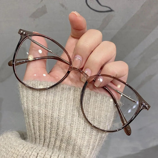 Men And Women Round Anti Blue Glasses Computer Frame Optical Lenses New Arrival 2023 - Temo