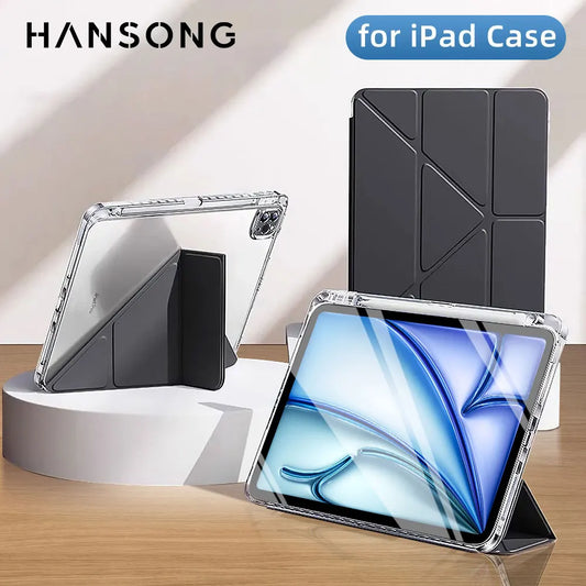 For iPad Case for iPad Air 11 13 M2 Pro 11 13 M4 iPad 10.2 7/8/9th iPad 10th Gen Pro 12.9 4/5/6th Pro 11 iPad 9.7 mini 6 Case - Temo