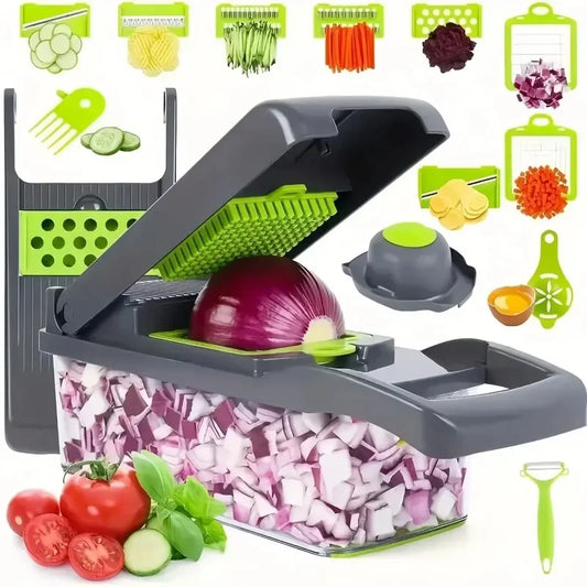 16 in 1 Multifunctional Vegetable Chopper Handle Food - Temo