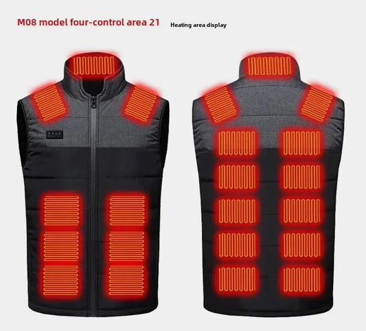 4-Zone Heated Motorcycle Vest – Electric Winter Gear - Temo